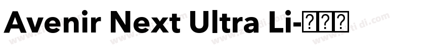 Avenir Next Ultra Li字体转换